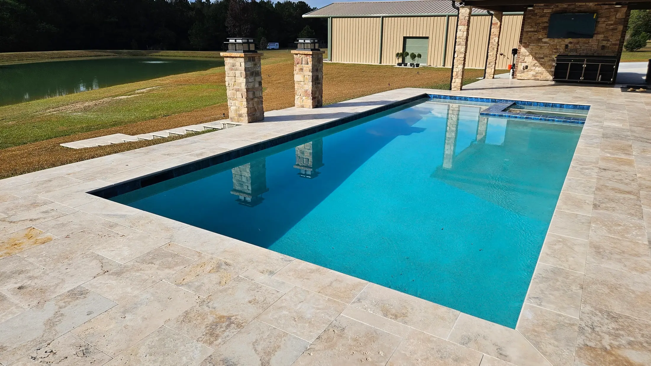 Clearwater pool design inspiration for a Metairie backyard; photographed from Clearwater’s portfolio