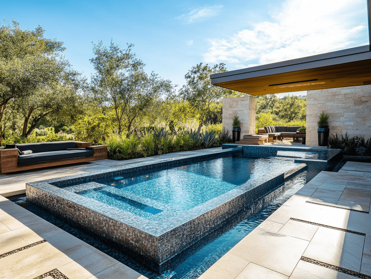 clearwater blog post 5 featured image Modern Pool Trends Whats Hot in Pool Design for 2025 Signs your pool needs replastering,How often should a pool be replastered?,Pool resurfacing vs. replastering,How to fix cracked pool plaster,Best time of year to replaster a pool Clearwater Outdoor Creations