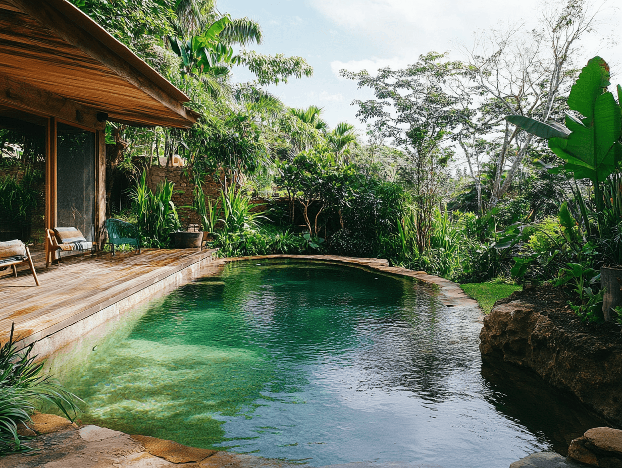 clearwater blog post 5 section 3 pool with eco friendly landscaping Modern pool trends 2025,Best luxury pool features,Eco-friendly pool designs,Smart pool automation technology,Natural lagoon pools vs. traditional pools,How to upgrade your backyard pool Clearwater Outdoor Creations