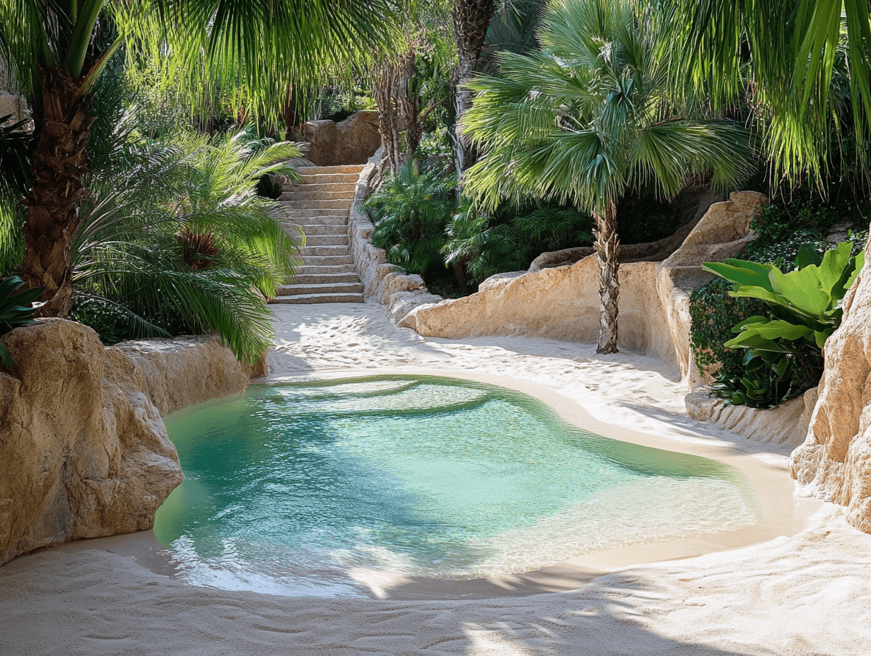 clearwater blog post 5 section 7 small beach entry pool Modern pool trends 2025,Best luxury pool features,Eco-friendly pool designs,Smart pool automation technology,Natural lagoon pools vs. traditional pools,How to upgrade your backyard pool Clearwater Outdoor Creations