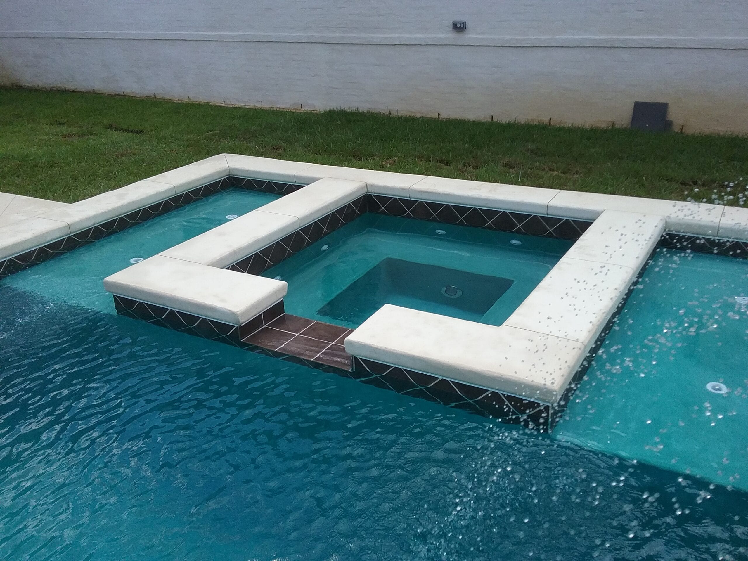 pool with water feature